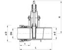 Spitzend/Muffen-Schieber mit 4027 Schweissraupe BLS DN 80 - Hawle Armaturen