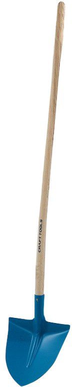 CRAFT TOOLS Schwanenhalsschaufel Gr. 6 aus Stahl, Stiellänge: 140cm, Blatt: 31x28cm - Gartenbauwerkzeuge