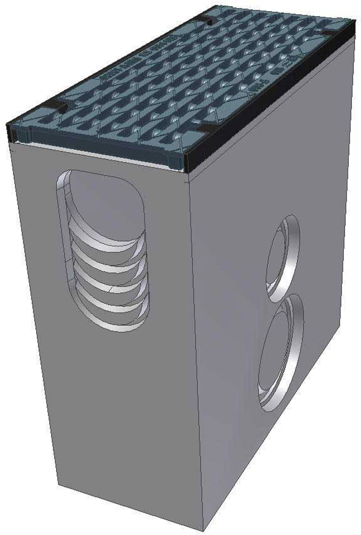 15-4 FE MAXI 150 F900 inkl. Gussrost m.Guss-Kantens.,arret.,L=500mm, H=550mm - BGS Kastenrinnen