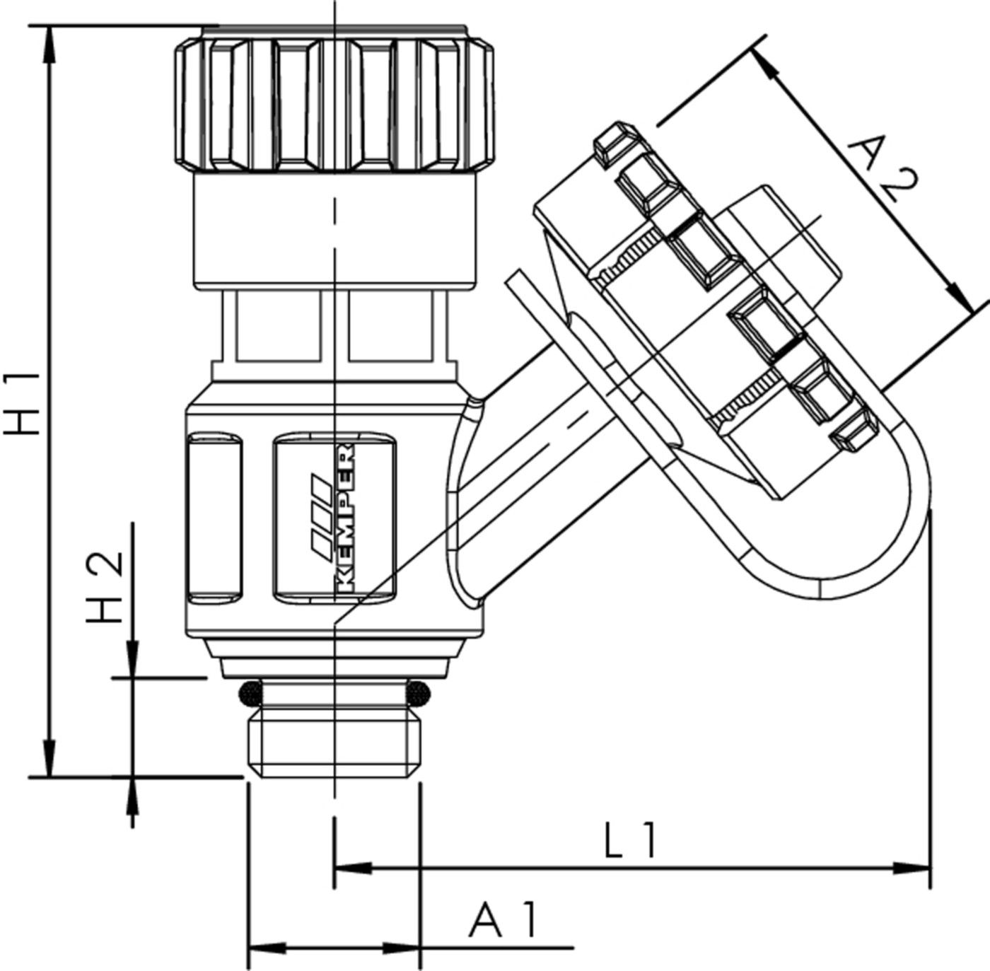 Entleerungsventil 1/4"-3/4" für Schrägsitzventile J7109 173 00 006 - Kemper Armaturen