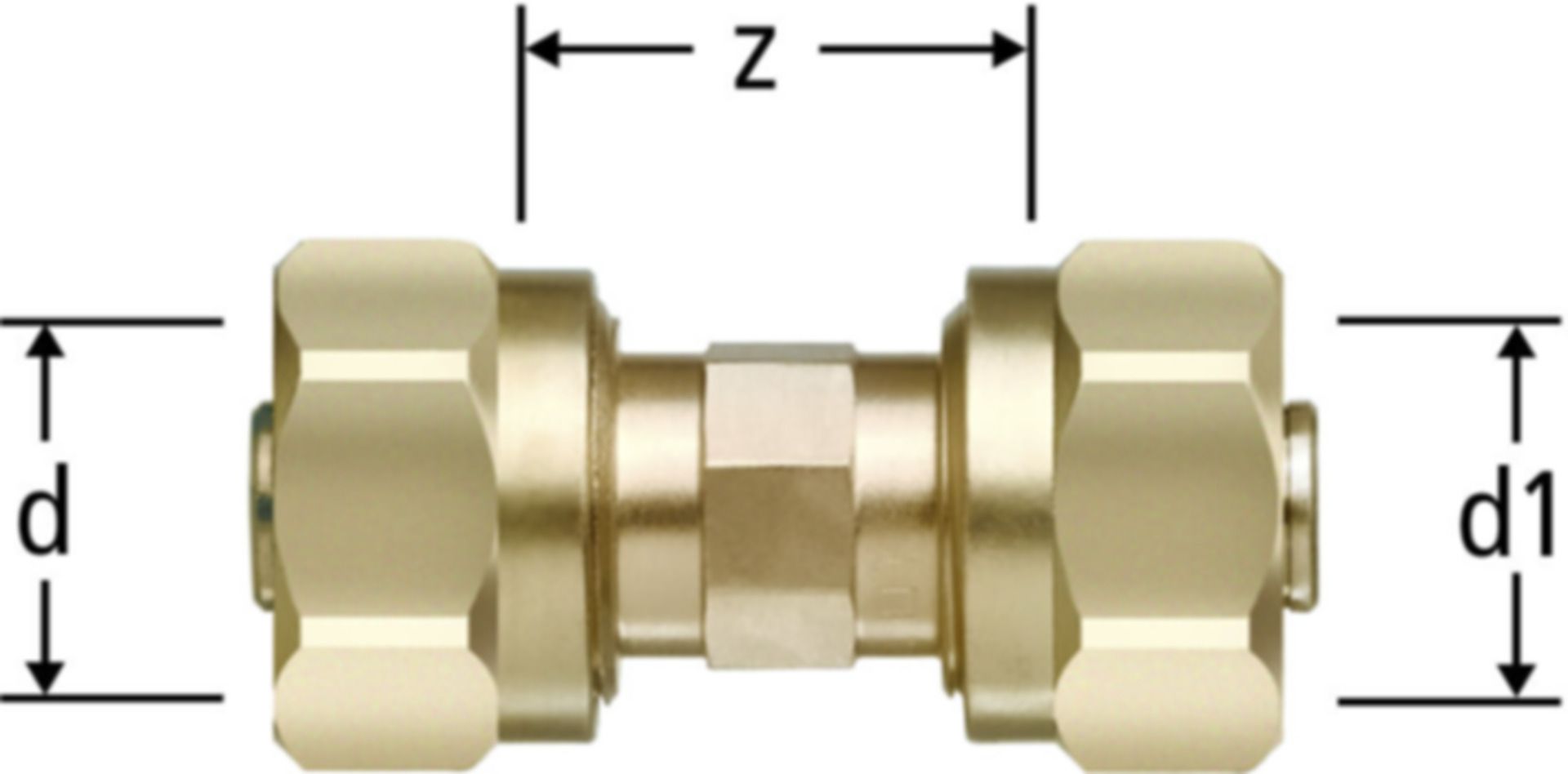 Optiflex-Kupplung d 16 x 16 87018.21 - Nussbaum Optiflex-Rohre und Formstücke