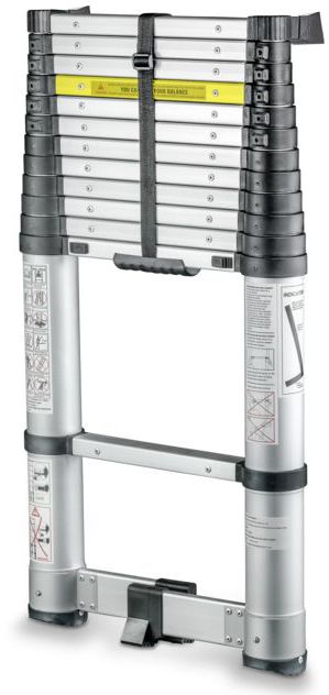 TELESTEPS Sicherheits-Teleskop-Anstelleiter FLEX 3 L=3740 / 900 mm , 13 Tritte , max. 150 kg - Garten
