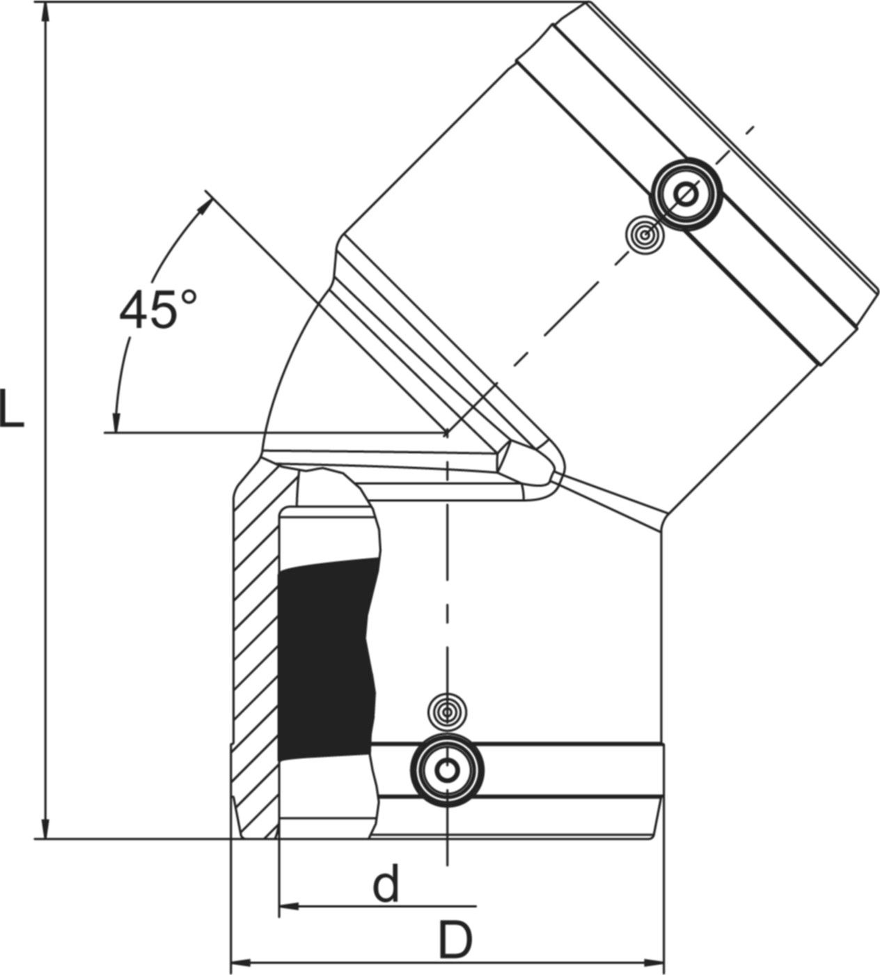 Winkel 45° d 200mm 616 264 - Frialen Elektroschweissfittinge