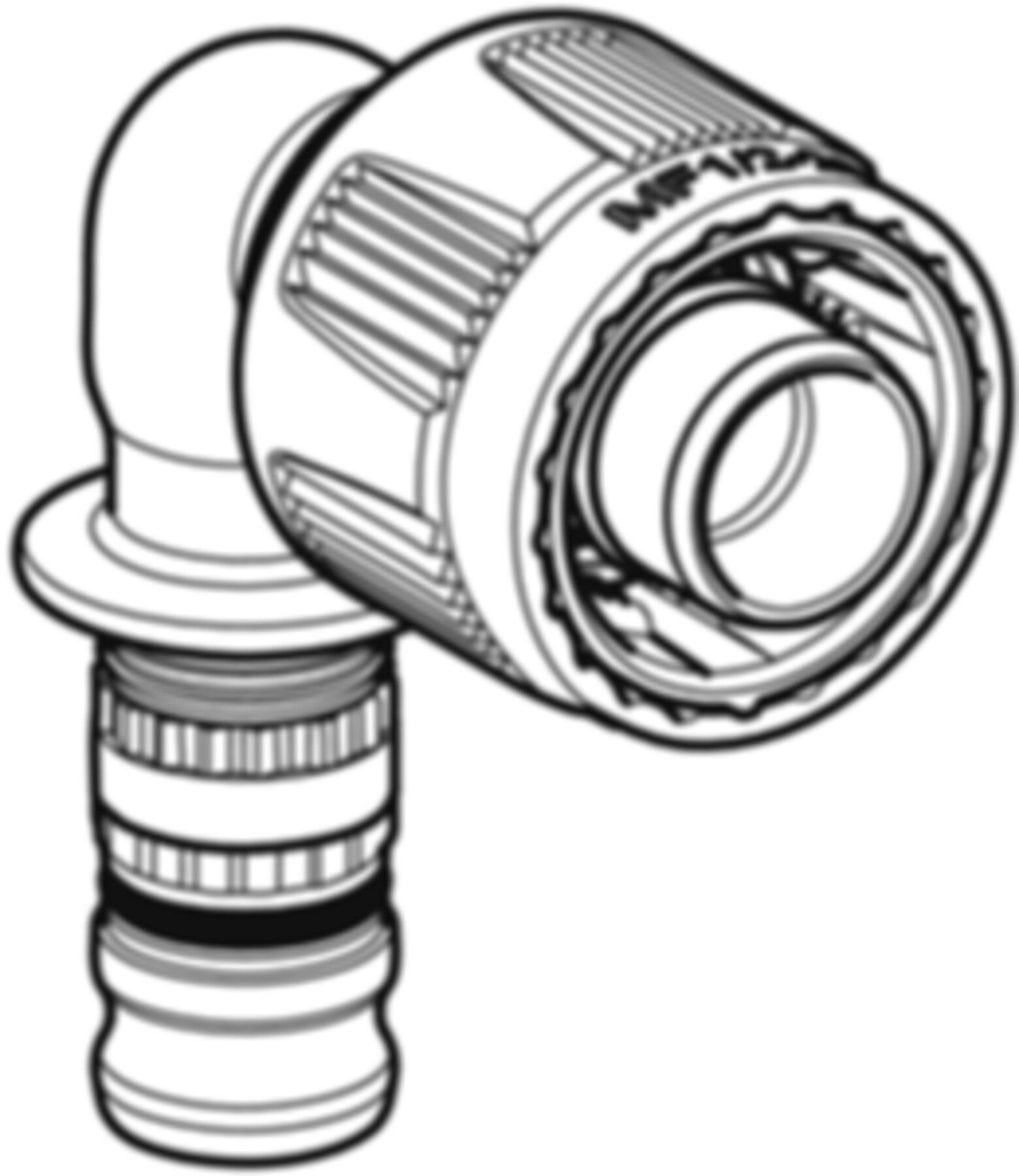 Übergangswinkel 90° 1/2"-20mm 622.452.00.5 mit MasterFix - Geberit-Mepla-Formstücke