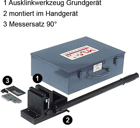 MASC Ausklinkwerkzeug-Grundgerät 110x100x57mm - Spenglerwerkzeuge