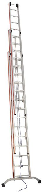 HB Seilzugleiter, 3 tlg Typ 175, 3x14 Sprossen, L=4.20/10.36m - Garten