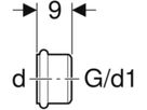 Löthülse mit Rundschnurring, zu Bleirohr d 40mm - 1 1/2" 159.623.00.1 - Geberit-Sifon + Apparateanschlüsse