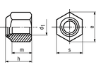 Sich-Mu hohe Form St 8 vzb BN164 DIN982 M6 - Bossard Schrauben