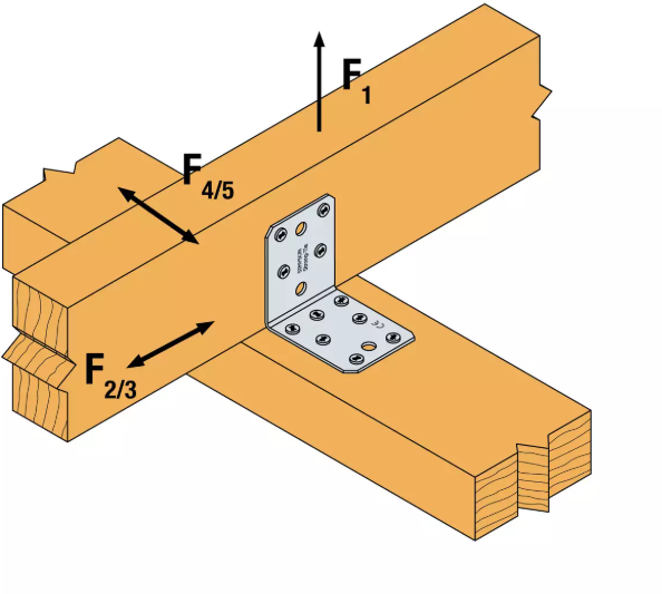 SIMPSON Winkelverbinder AB90 88x88x65x2.5mm, verzinkt - Holzverbinder