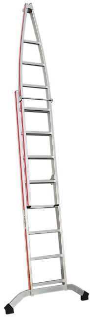 HB Glasreinigungsleiter, 2-tlg Typ 155, 2x10 Sprossen, L=3.02/5.27m - Garten