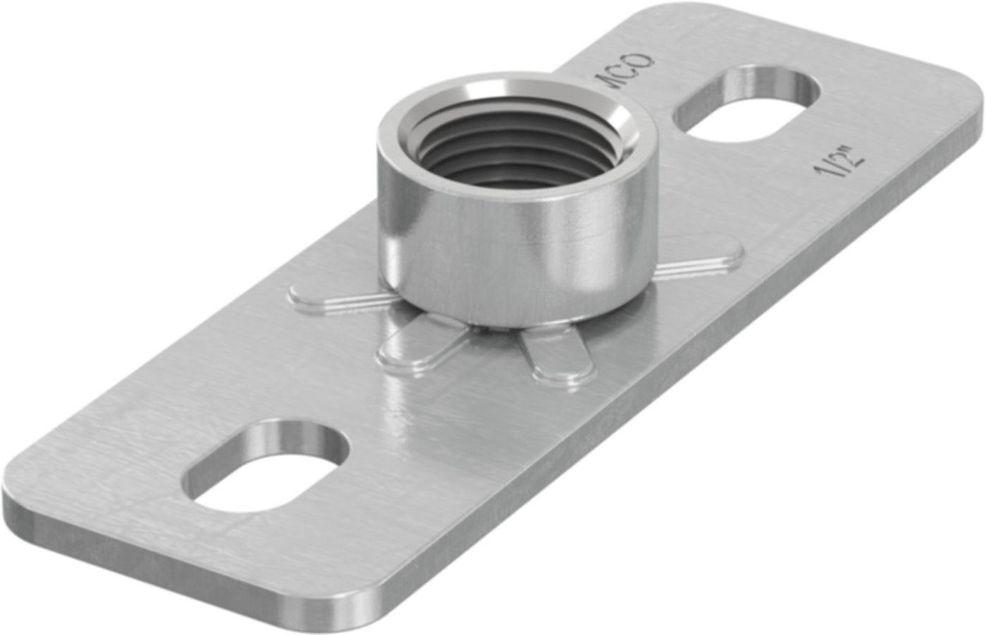 Grundplatten verz. 2-Loch M 12 120 x 40 mm 39434 - Rohrschellen-Zubehör