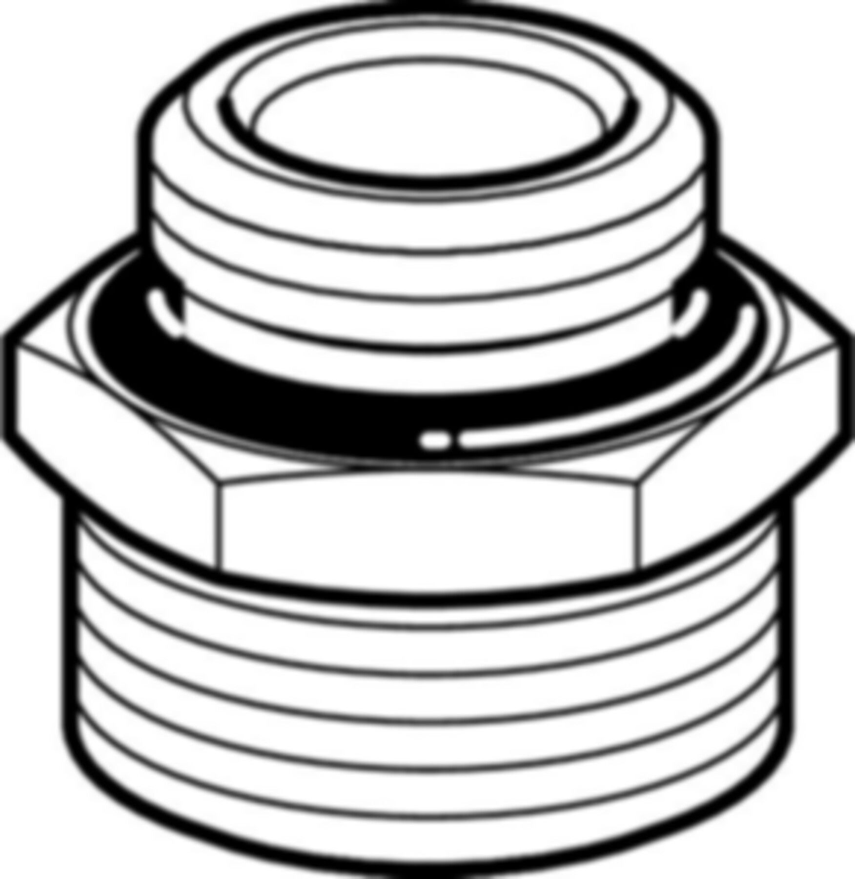 Übergang Eurkouns mit AG 3/4" - 3/4" 641.533.00.1 - Geberit-Push Fit-Formstücke