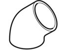 Bogen 45° d 40mm 360.045.16.1 - Geberit-PE-Formstücke