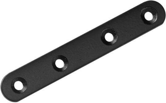 Hettich Verbindungsblech Stahl schwarz, 15 x 100mm, Stärke 2mm - Diverse Möbelbeschläge und Zubehör