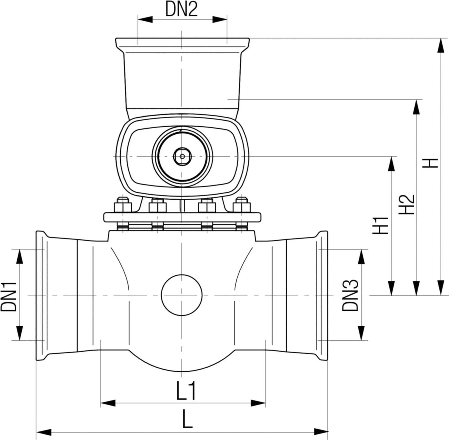 Universal 1, Fig. 5473 mit Steckmuffe DN 300/200 - Von Roll Armaturen