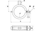 Leichtrohrschelle 1" 32 - 37mm 51.304 mit Gummi und Muffe M8/M10 - Schänis-Rohrschellen
