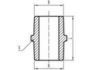 Inox-Doppelnippel 6-KT 3/4" 1280 - Rostfreie Gewindefittings