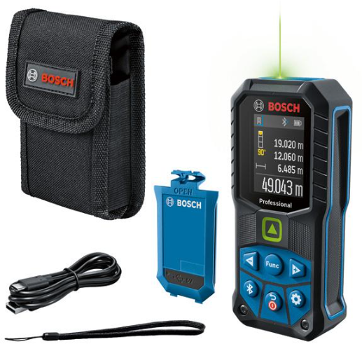 Laser-Entfernungsmesser GLM 50-27 CG bis 50m, IP54, BA 3.7V 1.0A grüner Laser - Bosch Elektrowerkzeuge