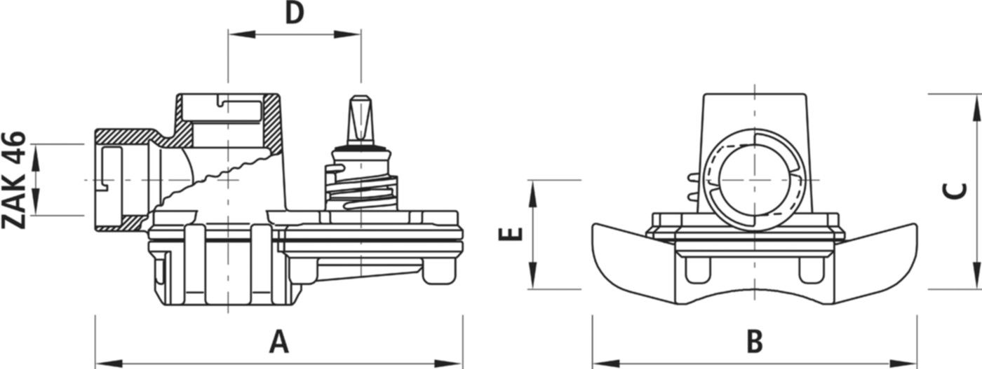 Universal-Sperrschelle Hawlinger 2440 ZAK-Anschluss - Hawle Hausanschluss- und Anbohrarmaturen