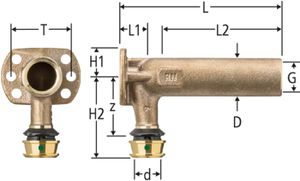 Anschlusswinkel NUSSBAUM Optiflex-Flowpress
