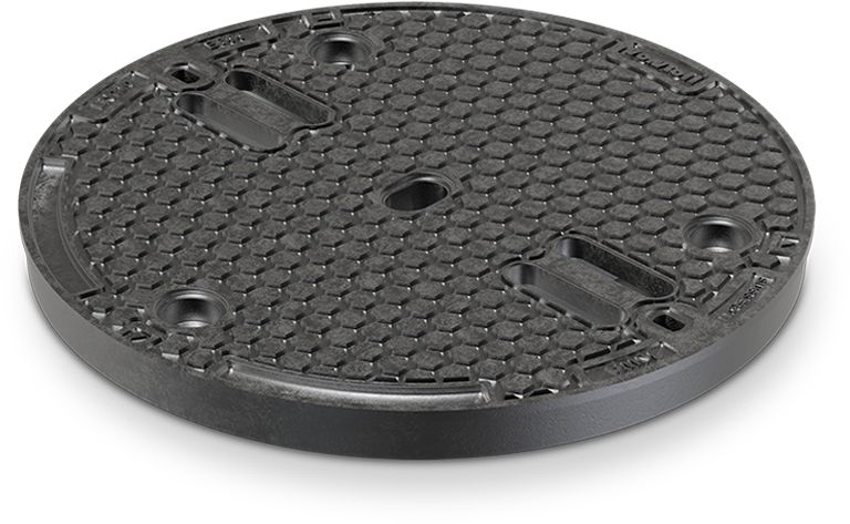 Fig. 2686 060 30 Guss E600 SUISSEROLL FIX o. Verschluss mit Dämpfungseinlage, belüftet PL - Schachtabdeckungen von Roll
