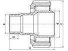 Messing Adapter mit AG 7270 d 63mm- 1 1/4" - Plasson-Klemmfittinge