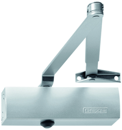 GEZE Türschliesser TS 1500, ohne Gestänge Silberfarbig, FB=1100mm, EN 1-4 - Türöffner, Türschliesser, Türfeststeller