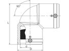 Winkel 90° (Karton à 3 Stk.) d 160mm 615 276 - Frialen Elektroschweissfittinge