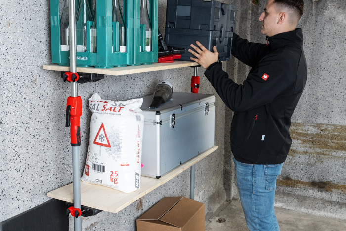 BESSEY Multifunktionshalterung STE-MH-SET 2tlg. Passend zu Deckenstützen STE und ST - Bauwerkzeuge