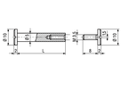 Bücherschrauben Messing vernickelt BN551 L60(Ø5/M3,5) - Bossard Schrauben