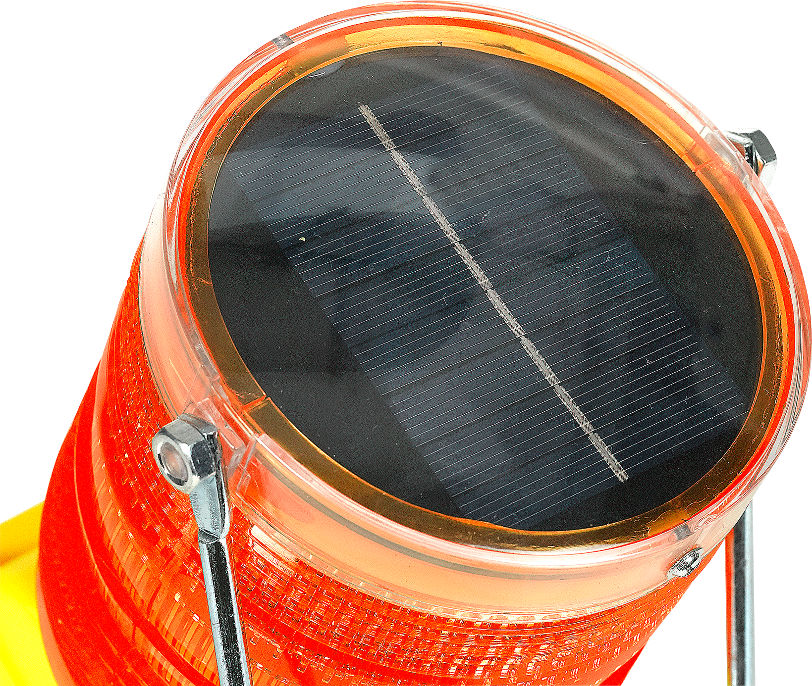 Baustellen-Warnleuchte Hybried Solar/Batterie mit Schlüssel, ohne Batterie - Elektrozubehör
