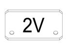 Auflagebleche schmale Ausführung 2V Ø 42.4 mm L 60 mm geschliffen 1.4301 - INOXTECH-Handlauf-/Geländer-System