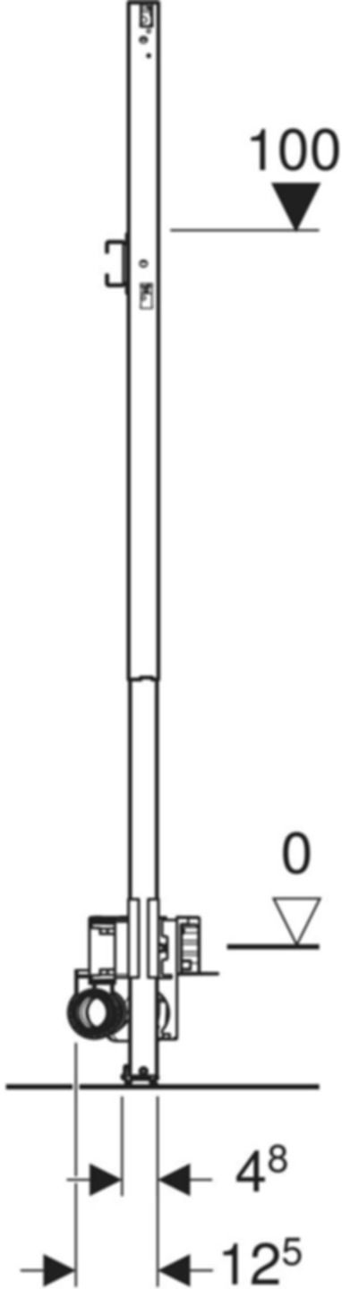 Duschelement mit Wandablauf 111.588.00.2 Typ 130 56mm AP-Armatur - Geberit-Duofix