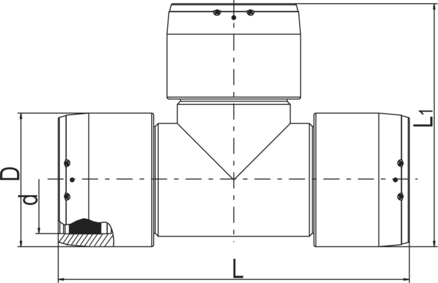 T-Stück XL d 280mm 616 413 - Frialen Elektroschweissfittinge