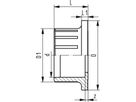 Anschlussteil 546/542 PVC-U (G01) 32mm mit Klebemuffen 161 490 669 - GF Hart PVC-U Formstücke