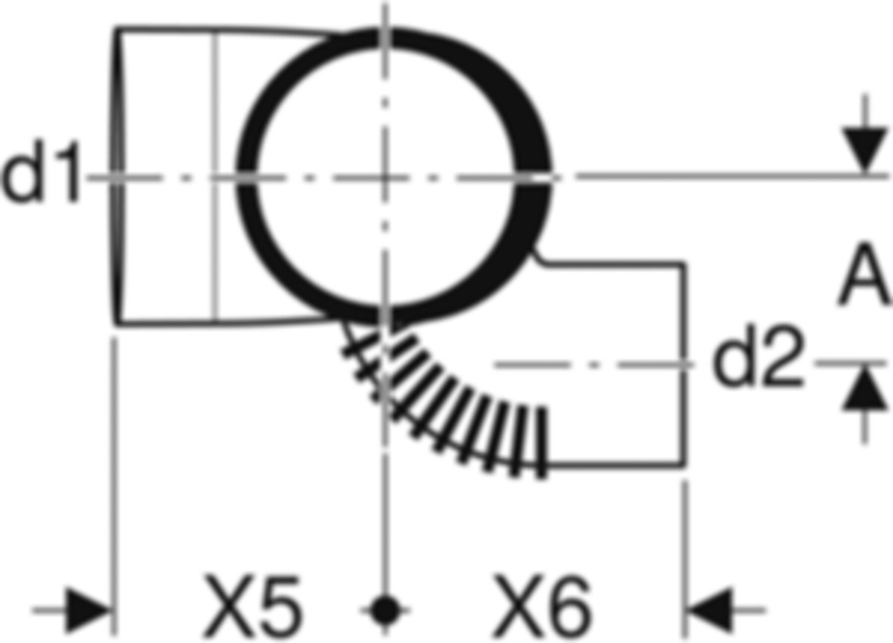 Doppelabzweig 180° versetzt links 88.5° d 110/110mm 310.172.14.1 - Geberit-PE-Silent-Formstücke
