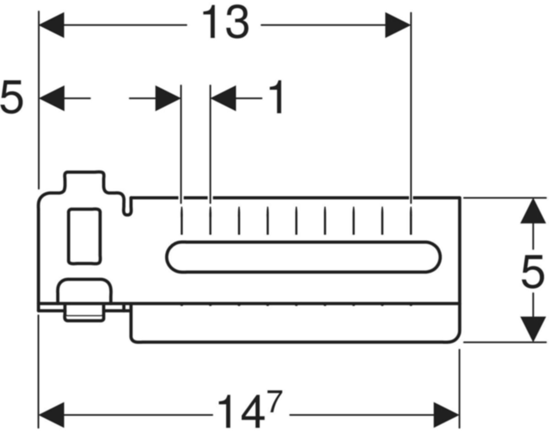 GIS Rohrschellenhalter L= 147mm 461.214.00.2 - Geberit-GIS