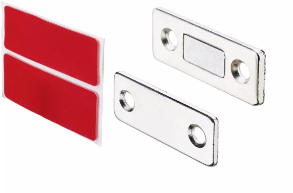 Hettich Aufschraub-Magnet vernickelt, 42 x 16mm, Haltekraft 2.5kg, à 2 Stk - Diverse Möbelbeschläge und Zubehör