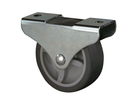 Bockrolle Stahlblech Radø 30x14mm, Gummi Platte=46x20mm - Transportrollen