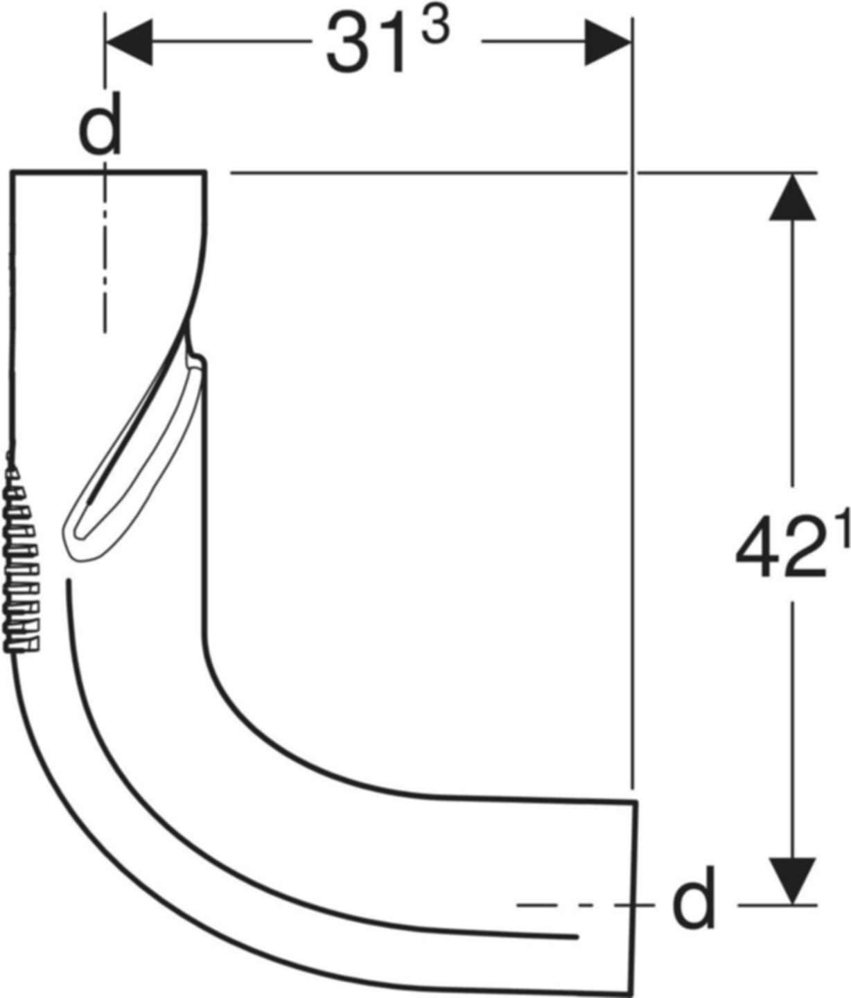 BottomTurn Bogen 90° 110mm 310.051.14.1 - Geberit-PE-Silent-Formstücke