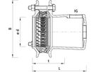 Endkappe mit 2"IG PN 16 7245 DN 50 d 56-71mm - Hawle Synoflex