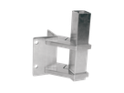 Eck-Pfosten-Klemmhalter eckige Form 127817 40x40 mm geschliffen 1.4301 Plattendicke 8 mm - INOXTECH-Handlauf-/Geländer-System