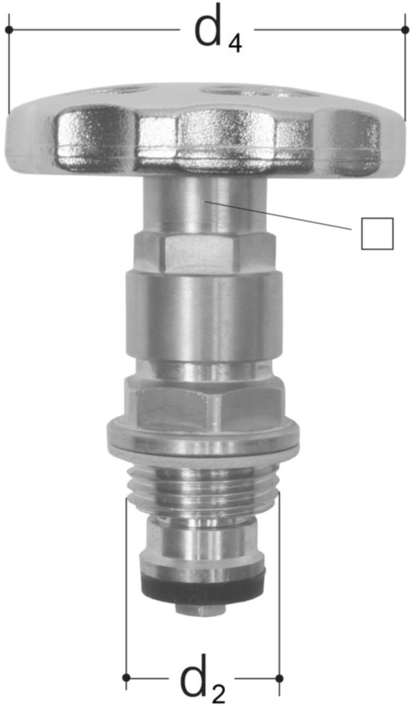 Oberteil Geradsitzventil 1/2" 5340.240 mit Metall-Handrad - JRG Armaturen