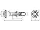Fassadenschr Cuvette INOX A2 BN20801 Ø4,5x35/24(X25) mit Dübel - Fassadenschrauben