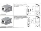 Glashalter eckige Form gerade Zinkguss mit Chromstahleffekt 128533 - INOXTECH-Handlauf-/Geländer-System