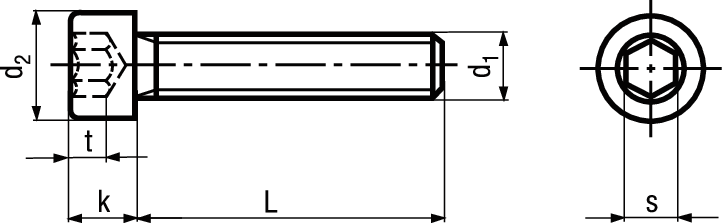 Zyl Schr I-6kt o Schaft ST12.9 SCHW BN7 DIN912 M12x50/50 - Bossard Schrauben