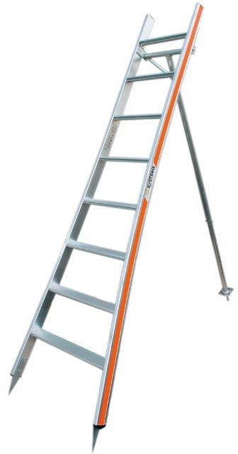 HB Buschbaumleiter mit Stütze Typ 286, 7 Stufen, L=2.30m - Garten