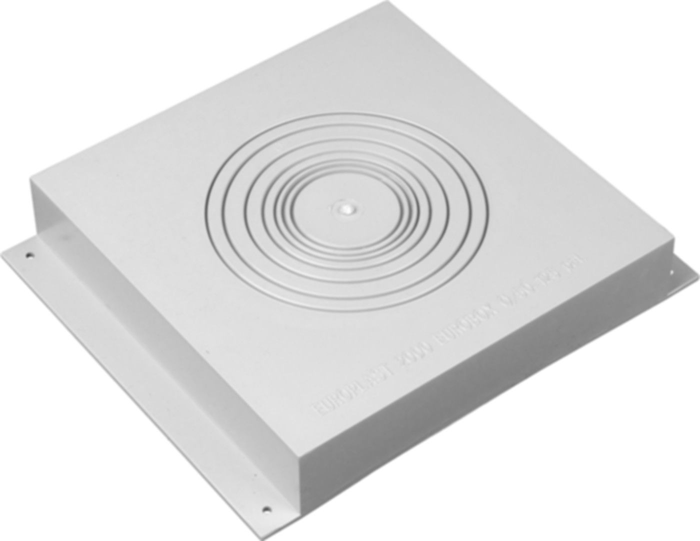 Eurobox Typ EB2 205x205x40mm Anschlussrohr 50-125mm - Einlegehilfen