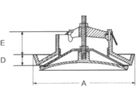 Zuluft-Ventil OPT Kunststoff weiss mit Stahlfedern d 125 mm - Ventilations-Einsätze
