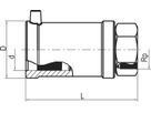 Übergangsstück gerade / Messing mit IG d 63mm - 2" 612 693 (Karton à 10 Stk.) - Frialen Elektroschweissfittinge